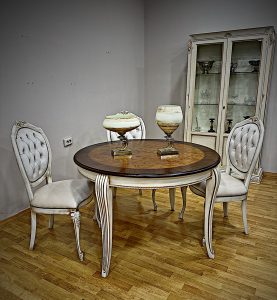 Κλασική Τραπεζαρία SYLVER ROTONTA - ΚΛΑΣΙΚΕΣ ΤΡΑΠΕΖΑΡΙΕΣ-ΚΛΑΣΙΚΑ ΕΠΙΠΛΑ ΑΡΖΟΥΜΑΝΙΔΗΣ