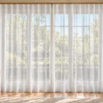Διάφανη κουρτίνα Ε-6200 στο παράθυρο – ενδεικτική ψηφιακή απεικόνιση